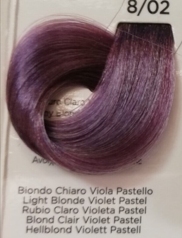 INEBRYA COLOR 8/02 BIONDO CHIARO VIOLA PASTELLO E COMMERCE PRODOTTI PER PARRUCCHIERI